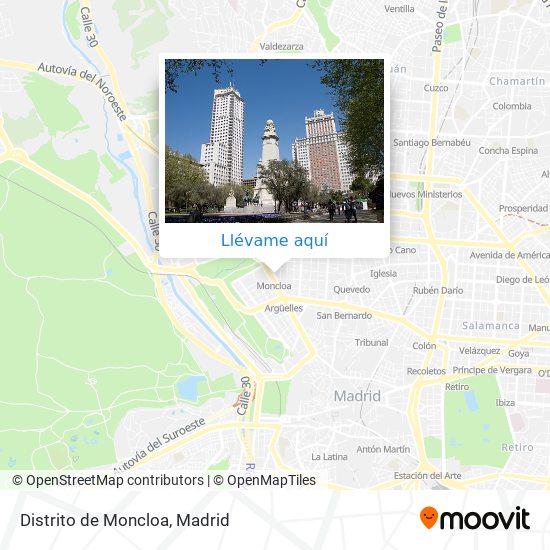 Cómo llegar de Moncloa en Madrid en Autobús o Tren?