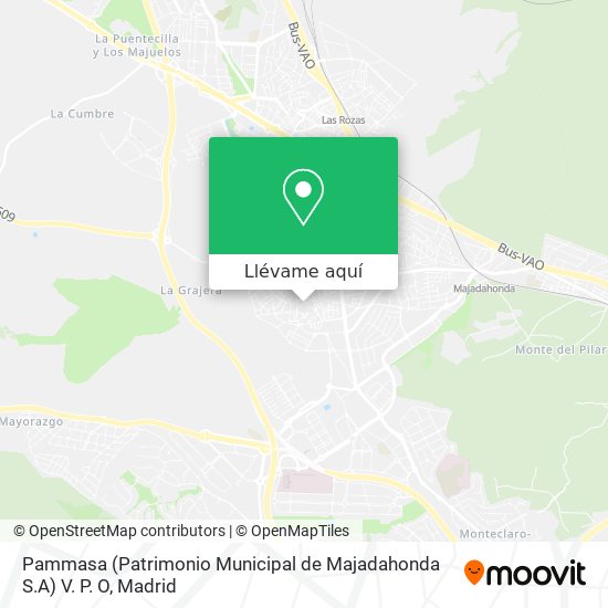 Mapa Pammasa (Patrimonio Municipal de Majadahonda S.A) V. P. O