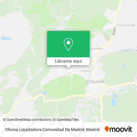 Mapa Oficina Liquidadora Comunidad De Madrid