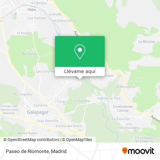 Mapa Paseo de Riomonte
