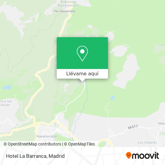 Mapa Hotel La Barranca