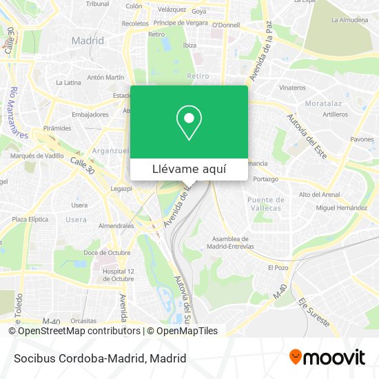 Mapa Socibus Cordoba-Madrid