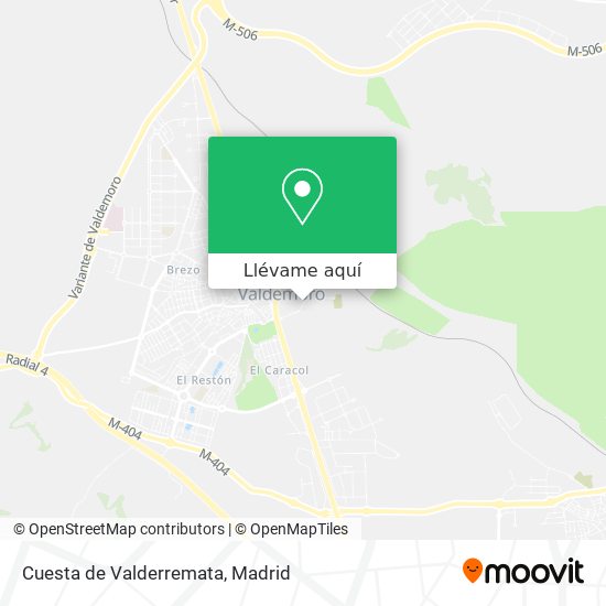 Mapa Cuesta de Valderremata