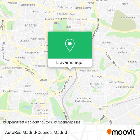 Mapa AutoRes Madrid-Cuenca
