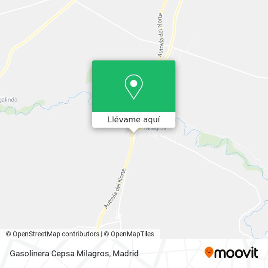 Mapa Gasolinera Cepsa Milagros