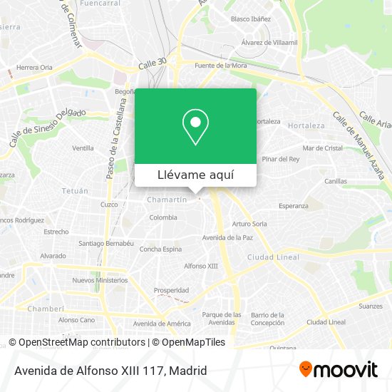 Mapa Avenida de Alfonso XIII 117