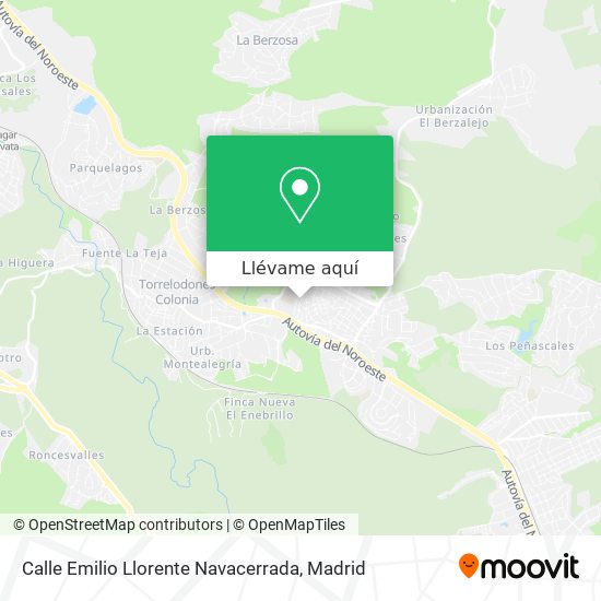 Mapa Calle Emilio Llorente Navacerrada