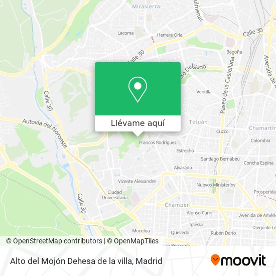 Mapa Alto del Mojón Dehesa de la villa
