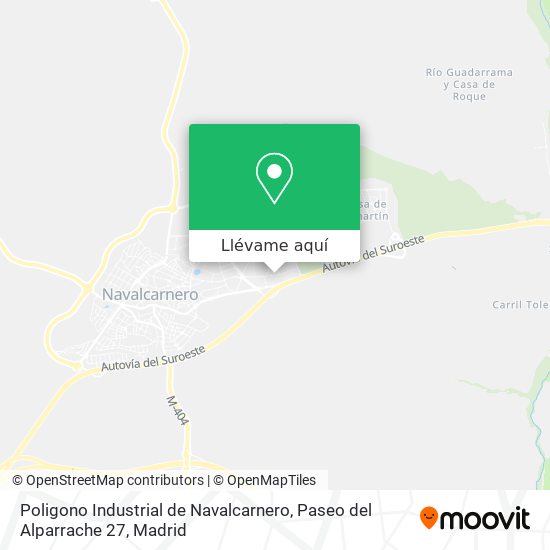 Mapa Poligono Industrial de Navalcarnero, Paseo del Alparrache 27