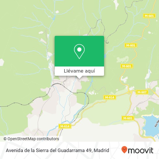 Mapa Avenida de la Sierra del Guadarrama 49