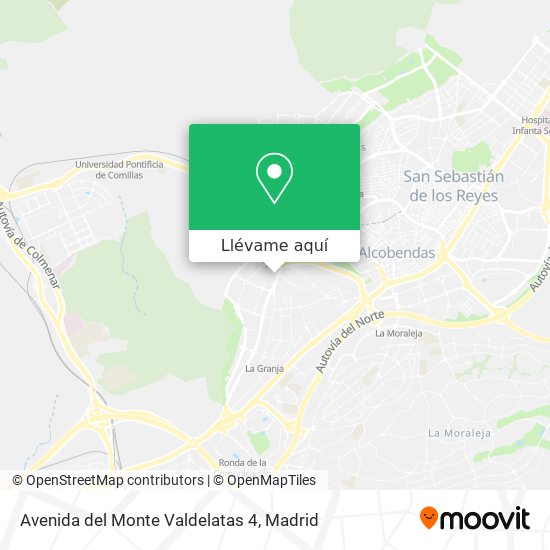 Mapa Avenida del Monte Valdelatas 4