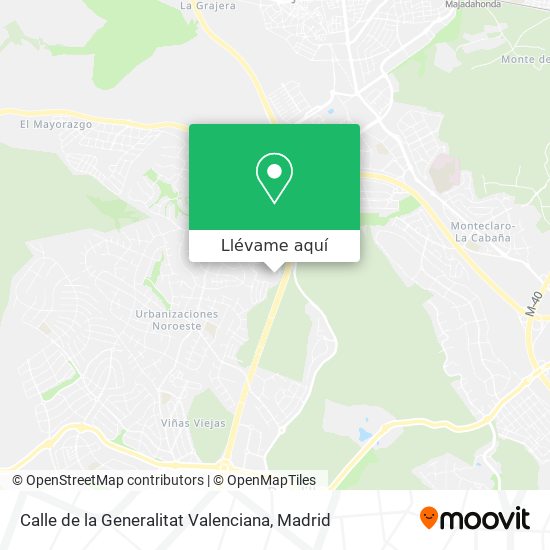 Mapa Calle de la Generalitat Valenciana
