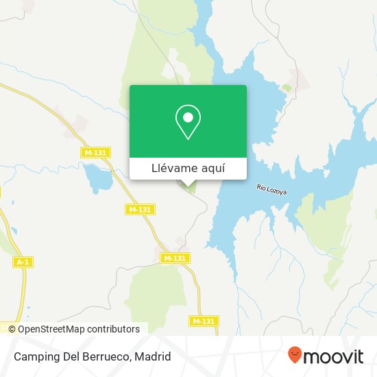 Mapa Camping Del Berrueco