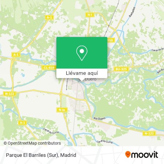 Mapa Parque El Barriles (Sur)