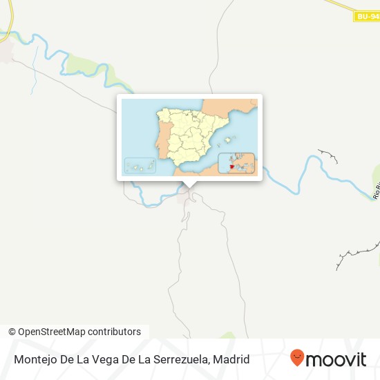 Mapa Montejo De La Vega De La Serrezuela