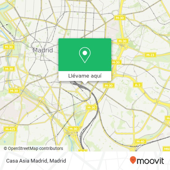 Mapa Casa Asia Madrid
