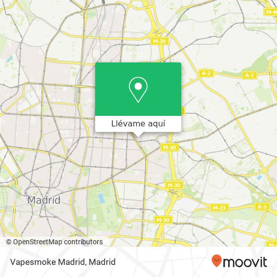 Mapa Vapesmoke Madrid