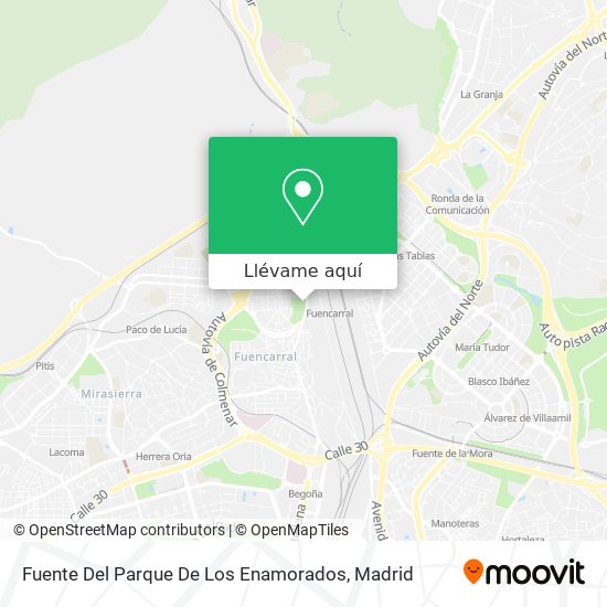 Mapa Fuente Del Parque De Los Enamorados