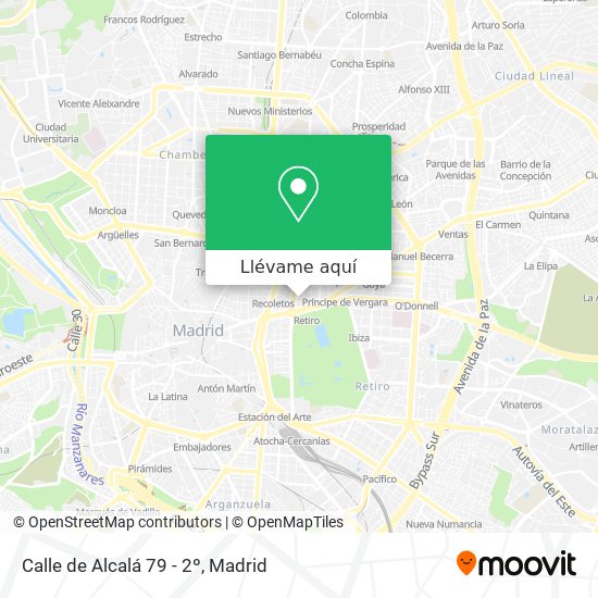 Mapa Calle de Alcalá 79 - 2º