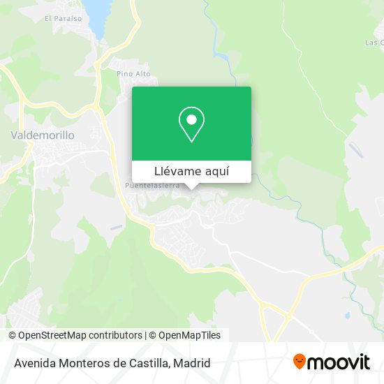 Mapa Avenida Monteros de Castilla