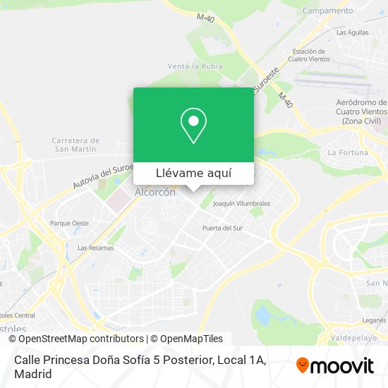 Mapa Calle Princesa Doña Sofía 5 Posterior, Local 1A
