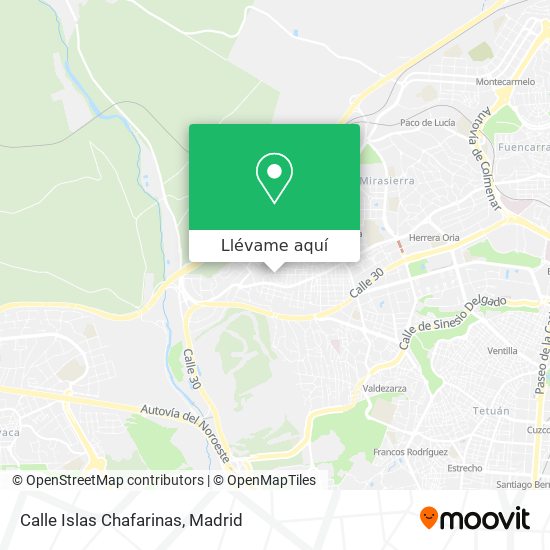 Mapa Calle Islas Chafarinas