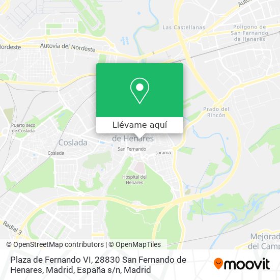 Mapa Plaza de Fernando VI, 28830 San Fernando de Henares, Madrid, España s / n
