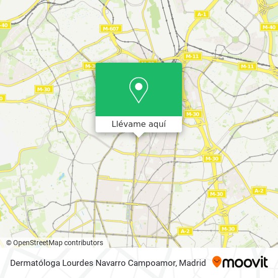 Mapa Dermatóloga Lourdes Navarro Campoamor