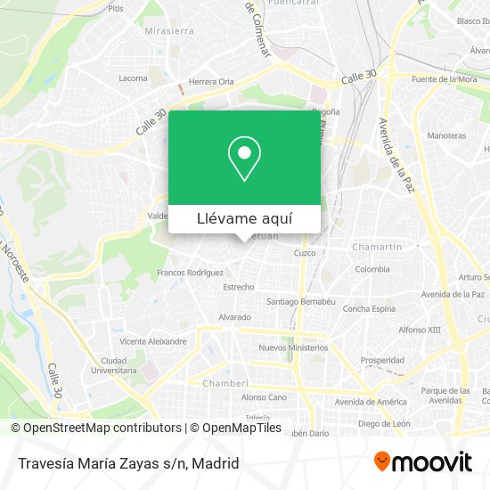 Mapa Travesía María Zayas s/n