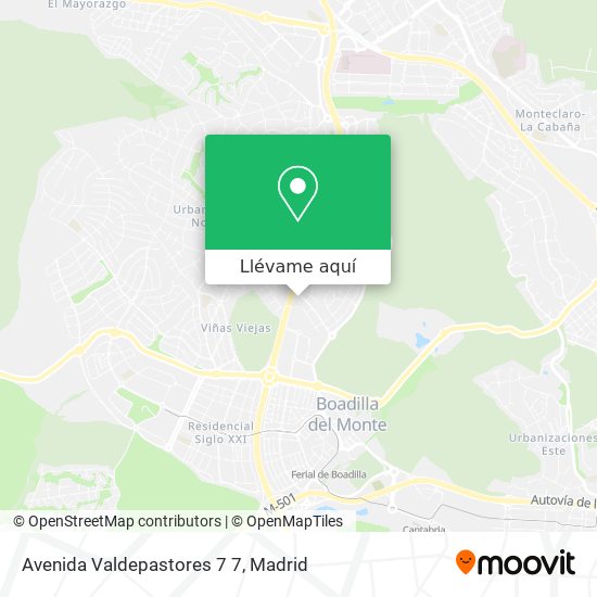 Mapa Avenida Valdepastores 7 7