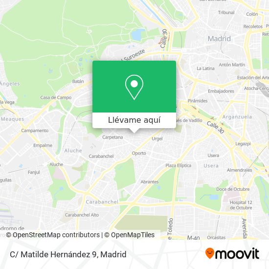 Mapa C/ Matilde Hernández 9