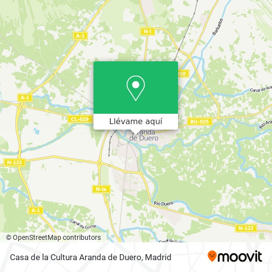 Mapa Casa de la Cultura Aranda de Duero