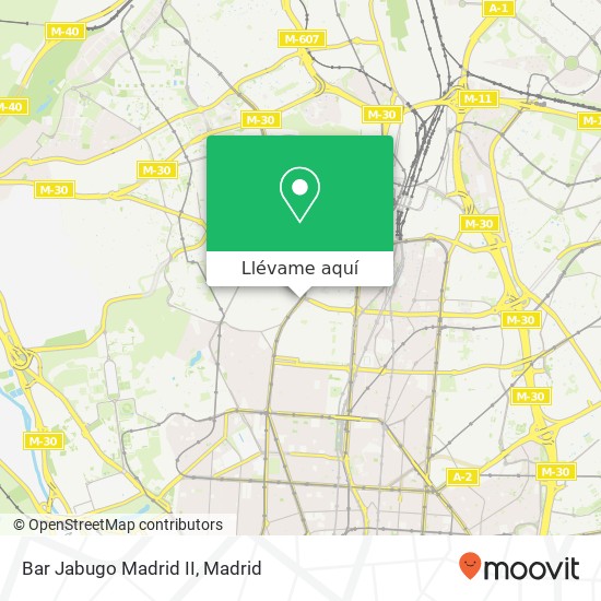 Mapa Bar Jabugo Madrid II