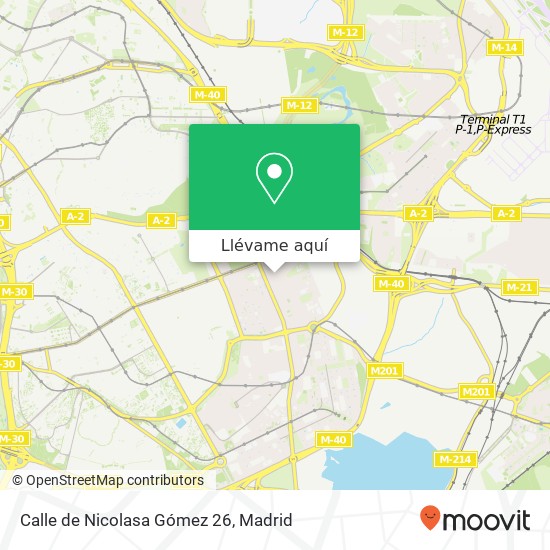 Mapa Calle de Nicolasa Gómez 26