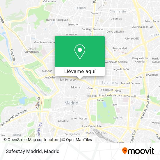 Mapa Safestay Madrid