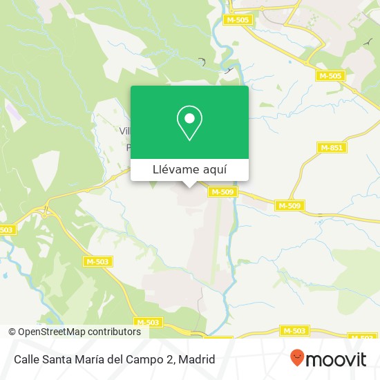 Mapa Calle Santa María del Campo 2