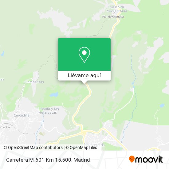 Mapa Carretera M-601 Km 15,500
