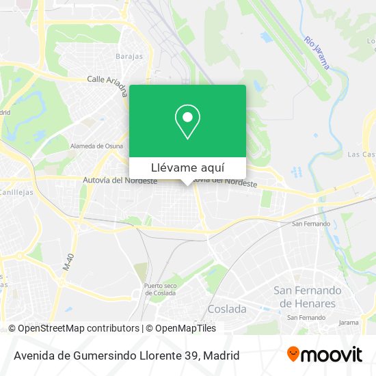 Mapa Avenida de Gumersindo Llorente 39