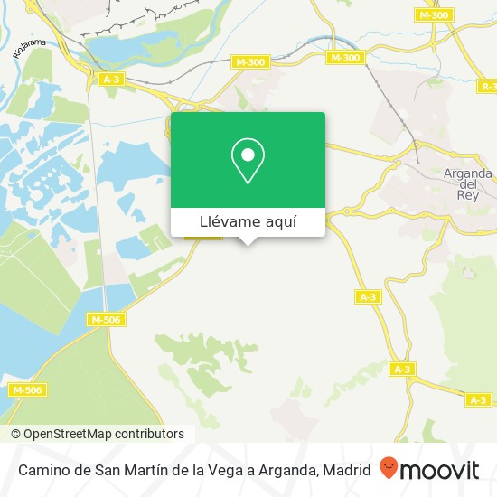 Mapa Camino de San Martín de la Vega a Arganda