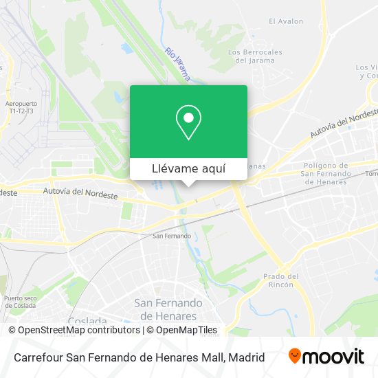 Mapa Carrefour San Fernando de Henares Mall
