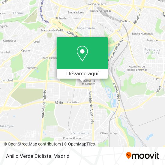 Mapa Anillo Verde Ciclista