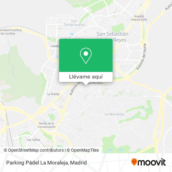 Mapa Parking Pádel La Moraleja