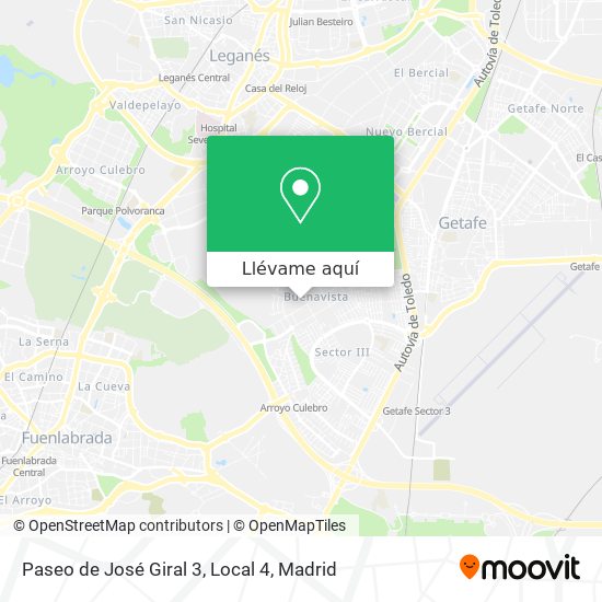 Mapa Paseo de José Giral 3, Local 4