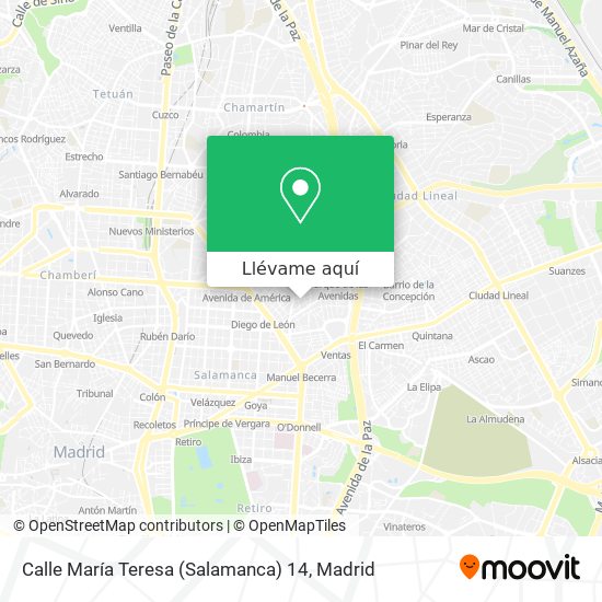Mapa Calle María Teresa (Salamanca) 14