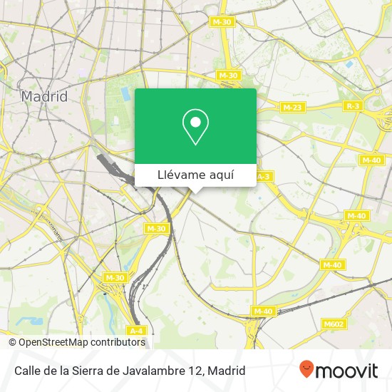 Mapa Calle de la Sierra de Javalambre 12