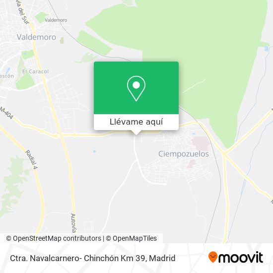 Mapa Ctra. Navalcarnero- Chinchón Km 39