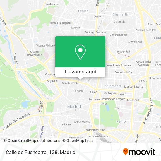 Mapa Calle de Fuencarral 138