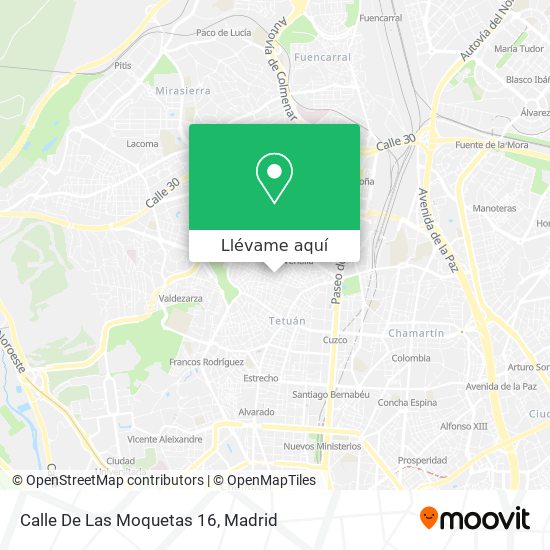 Mapa Calle De Las Moquetas 16