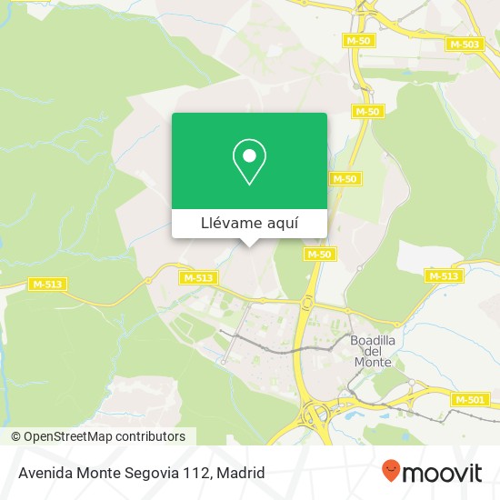 Mapa Avenida Monte Segovia 112