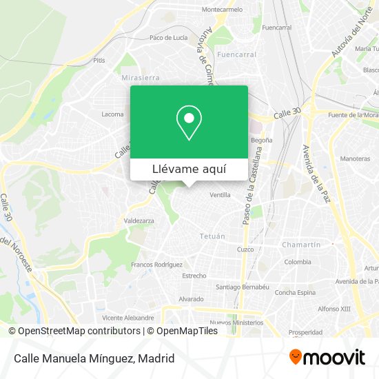 Mapa Calle Manuela Mínguez